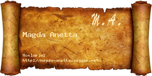 Magda Anetta névjegykártya